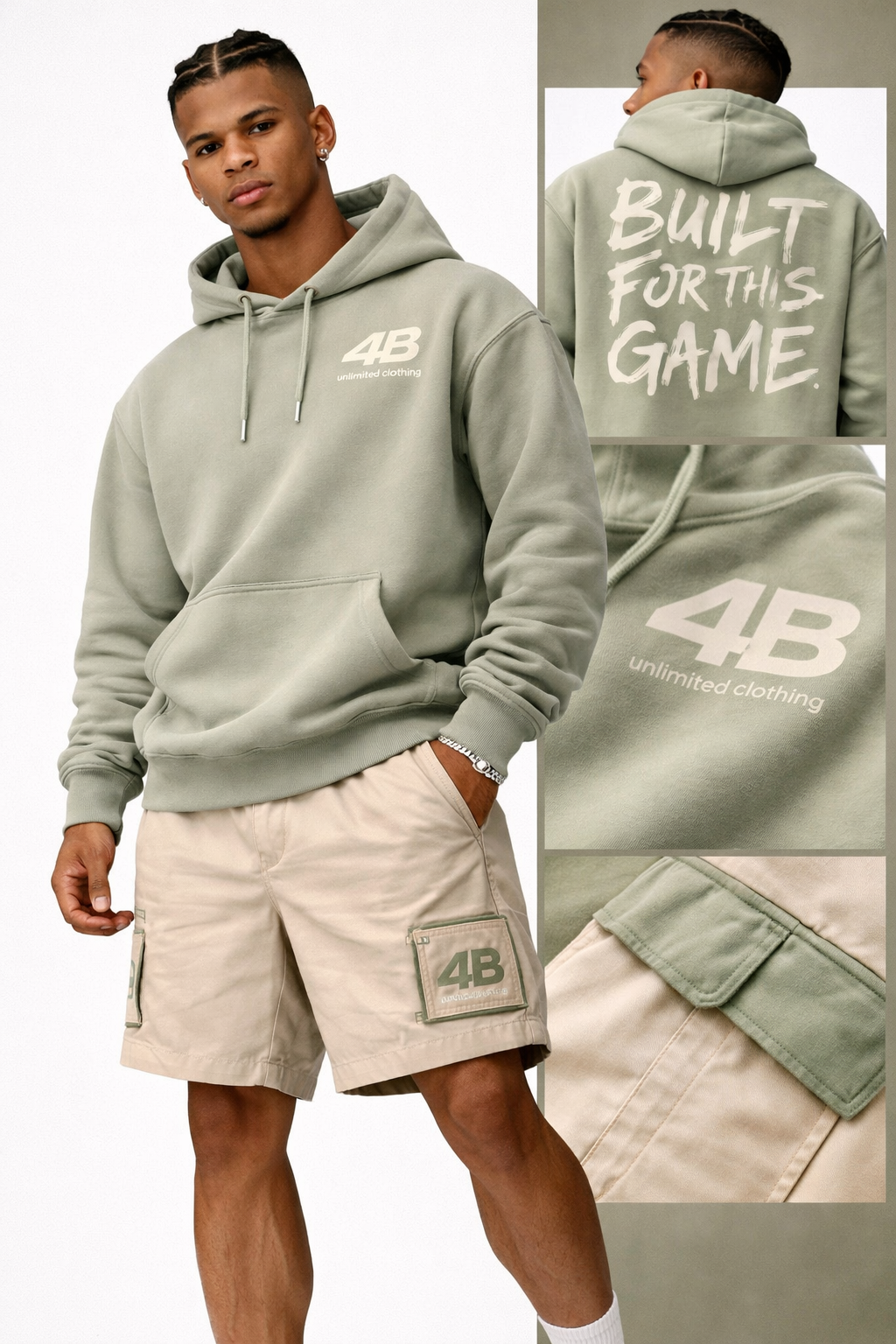 Ensemble sweat et short "built for this game"