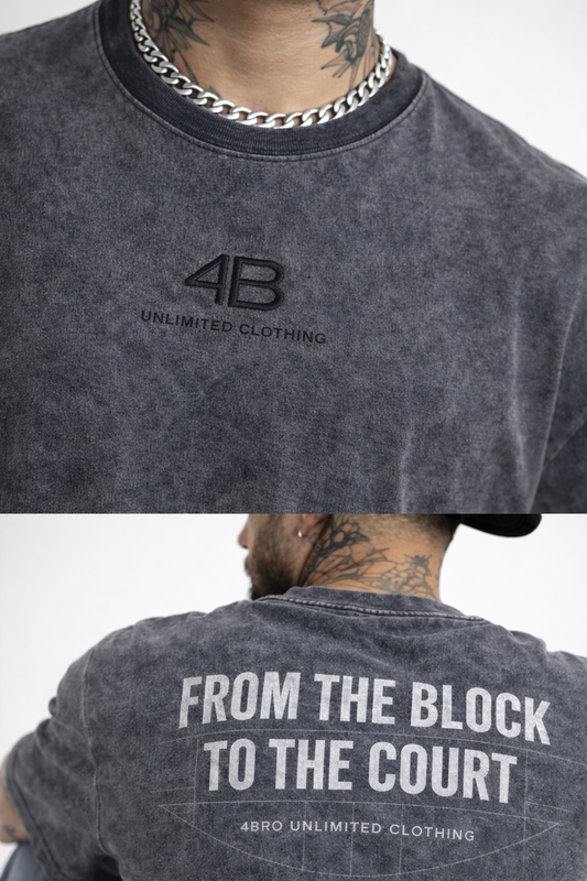 T-shirt "from the block to the court"