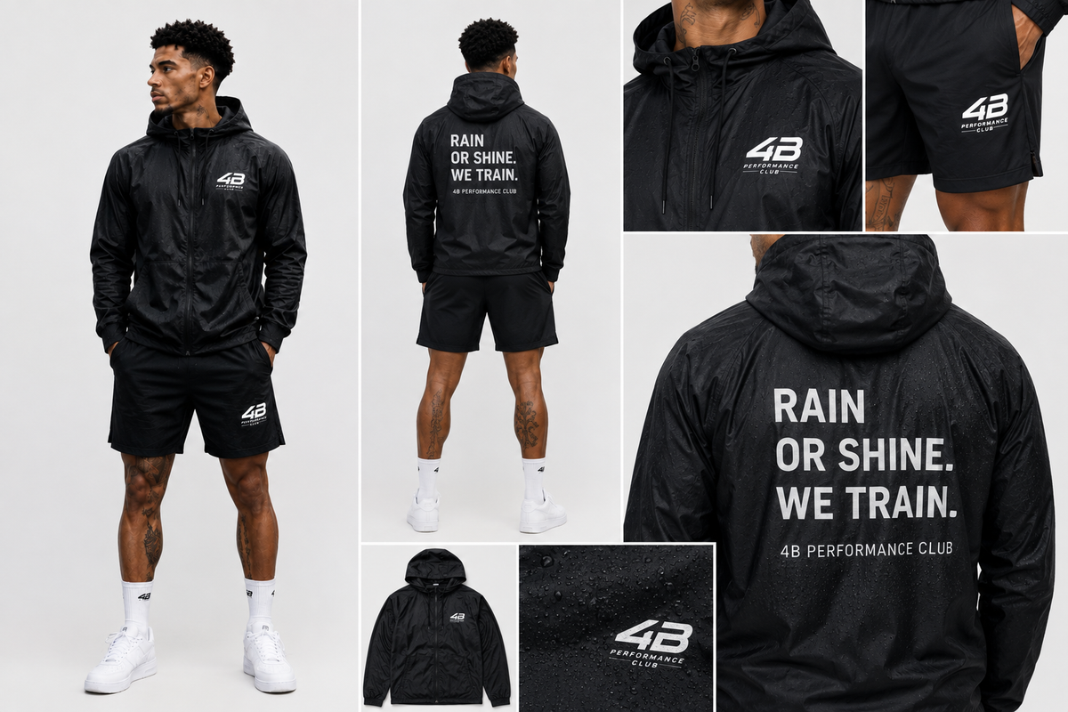 Veste de Sport Homme 4B Performance Club – Rain or Shine – Noir