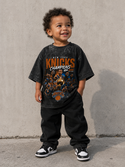 T-shirt manches courtes oversize "NY champs"