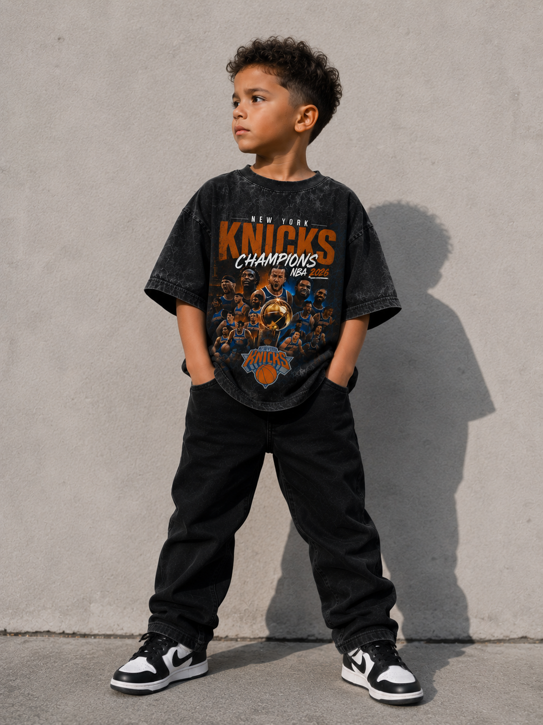T-shirt manches courtes oversize "NY champs"