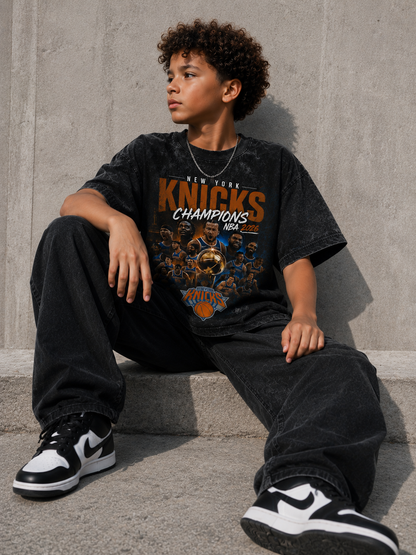T-shirt manches courtes oversize "NY champs"