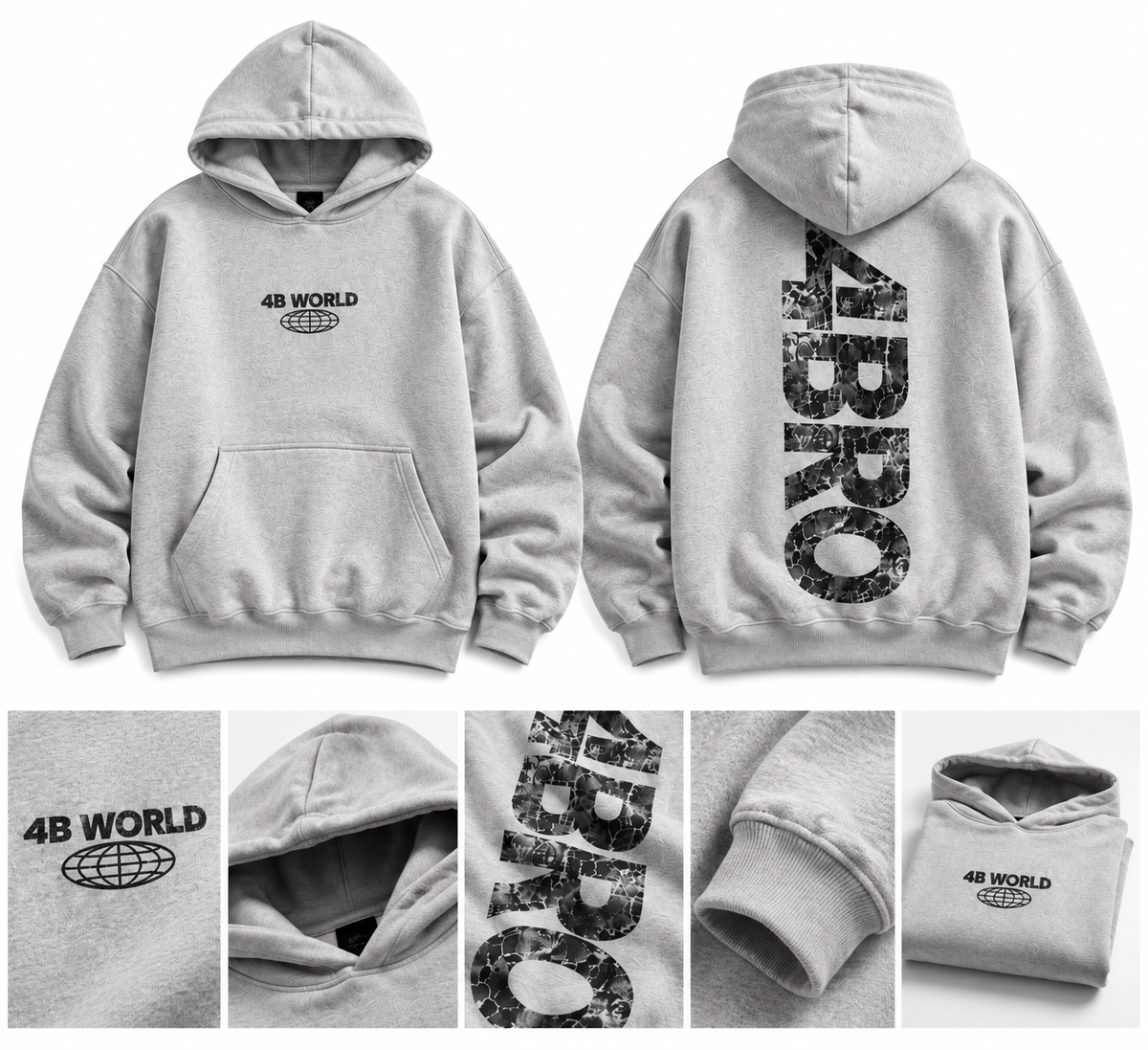 Sweat à Capuche Oversize 4BRO – 4B World | Hoodie Streetwear Unisexe