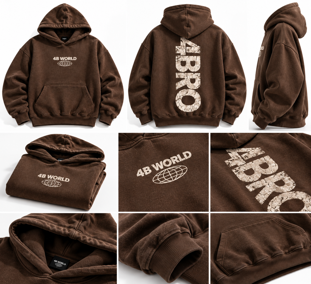 Sweat à Capuche Oversize 4BRO – 4B World | Hoodie Streetwear Unisexe