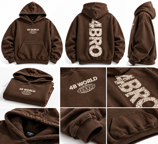 Sweat à Capuche Oversize 4BRO – 4B World | Hoodie Streetwear Unisexe