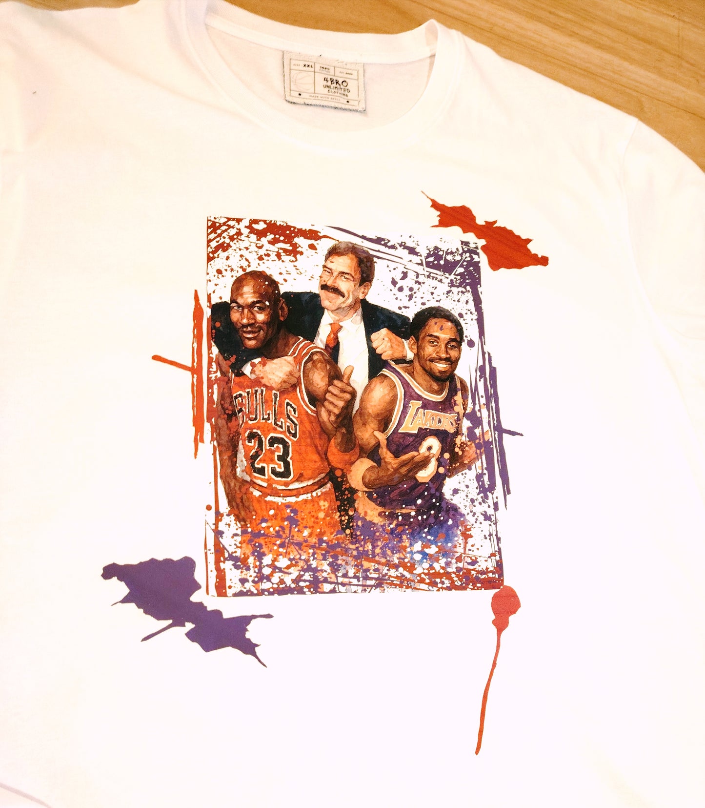 T-shirt collection "Paint" Mj, Phil & Kobe