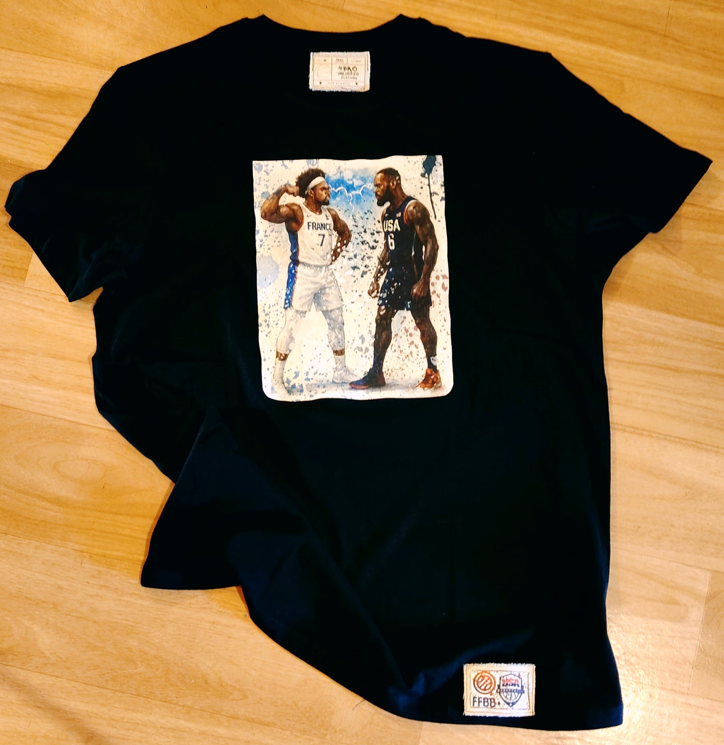 T-shirt collection "Créa by 4bro" LeBron vs Yabusele