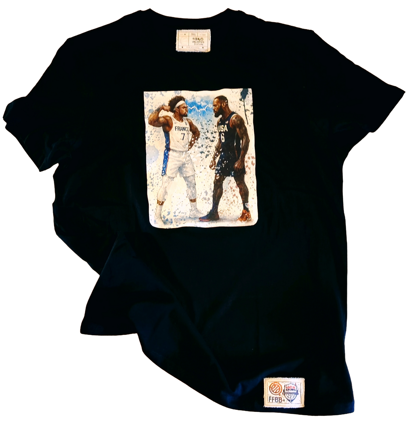T-shirt collection "Créa by 4bro" LeBron vs Yabusele