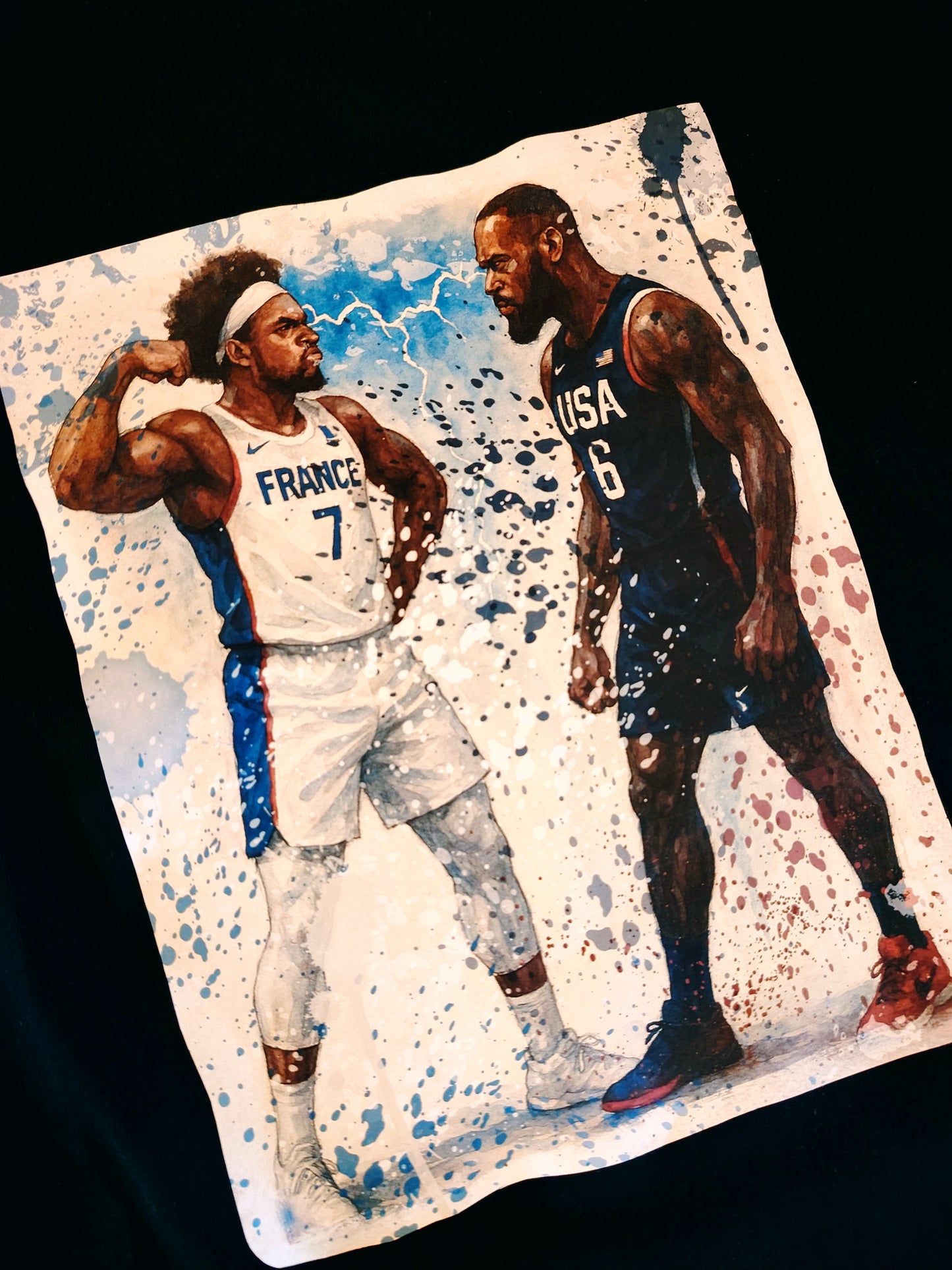 T-shirt collection "Créa by 4bro" LeBron vs Yabusele
