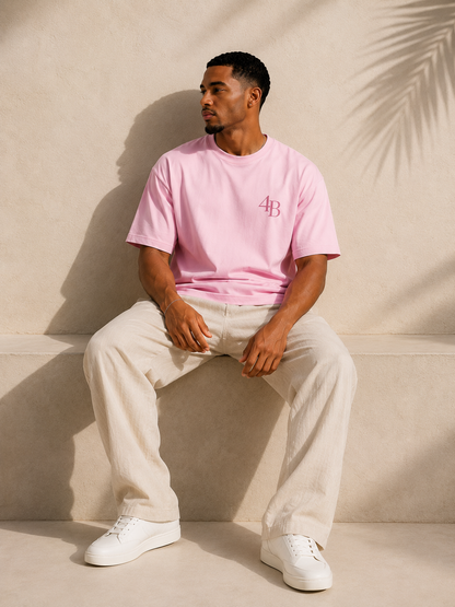 T-shirt manches courtes "courtside club pink edition"