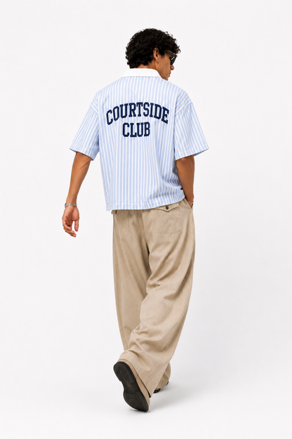 Polo crop "courtside club"