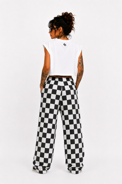 T-shirt sans manche crop top "smiley"