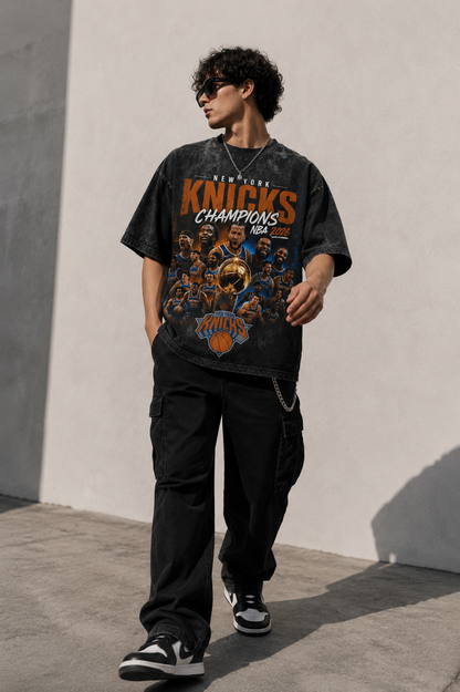 T-shirt manches courtes oversize "NY champs"