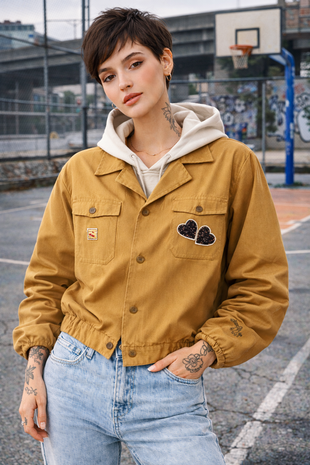 Veste "coeur-coeur"