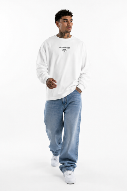 Sweat Oversize Blanc 4B World Beyond Boundaries | 4B Unlimited Clothing