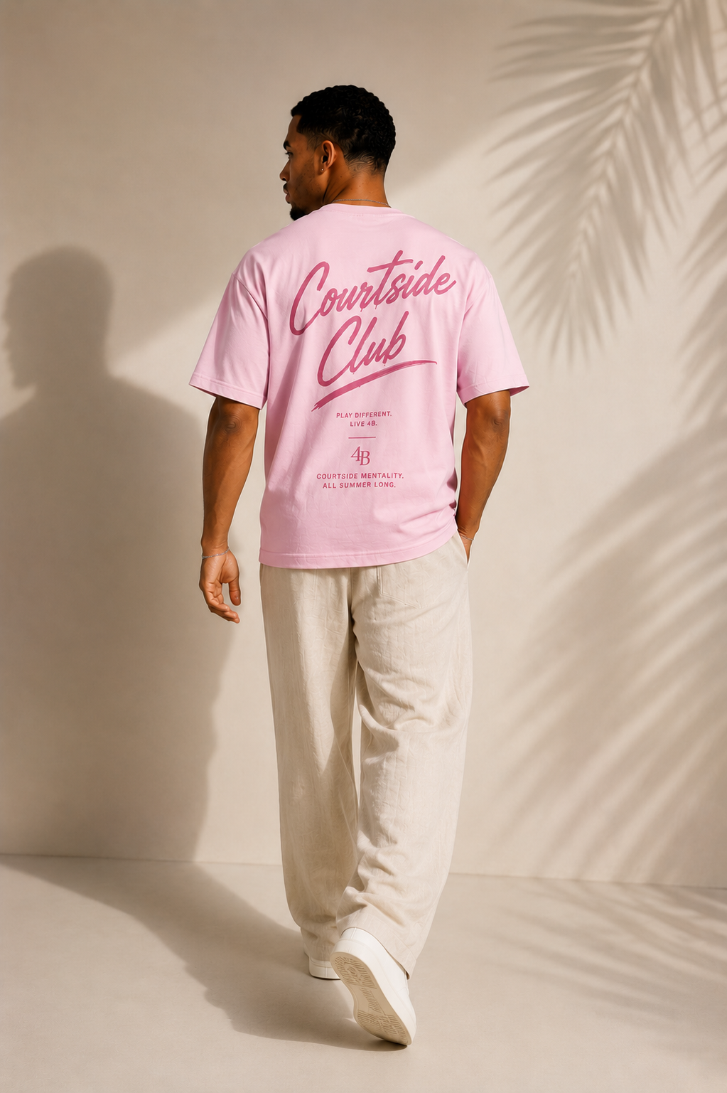 T-shirt manches courtes "courtside club pink edition"