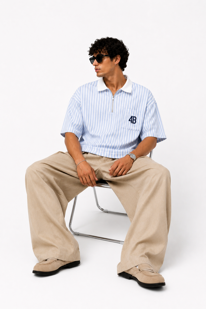 Polo crop "courtside club"