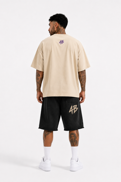 Ensemble tshirt/short " Cosmic hoop sand & shadow"