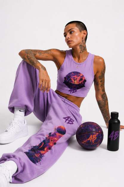 Ensemble crop top/jogging "Cosmic hoop women's performances"