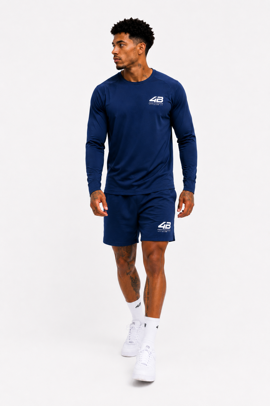 Ensemble de Sport Homme Manches Longues 4B Performance Club – Rain or Shine – Bleu Marine