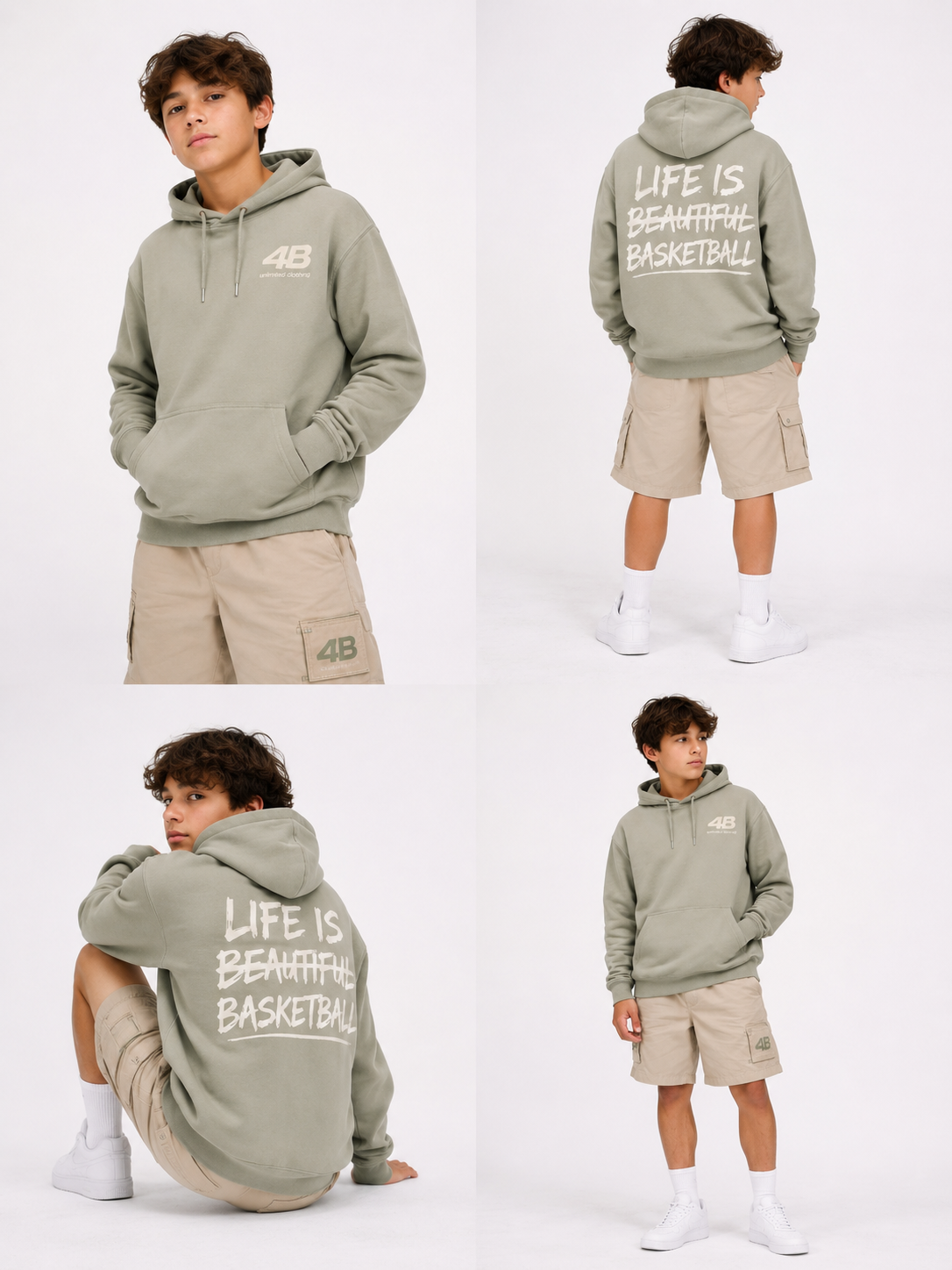 Sweatshirt a capuche "life is basketball"