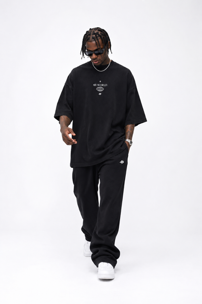 T-shirt Oversize Noir 4B World Beyond Boundaries | 4B Unlimited Clothing