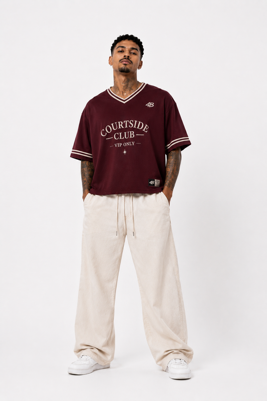T-shirt Oversize Courtside Club VIP Bordeaux | 4B Unlimited Clothing