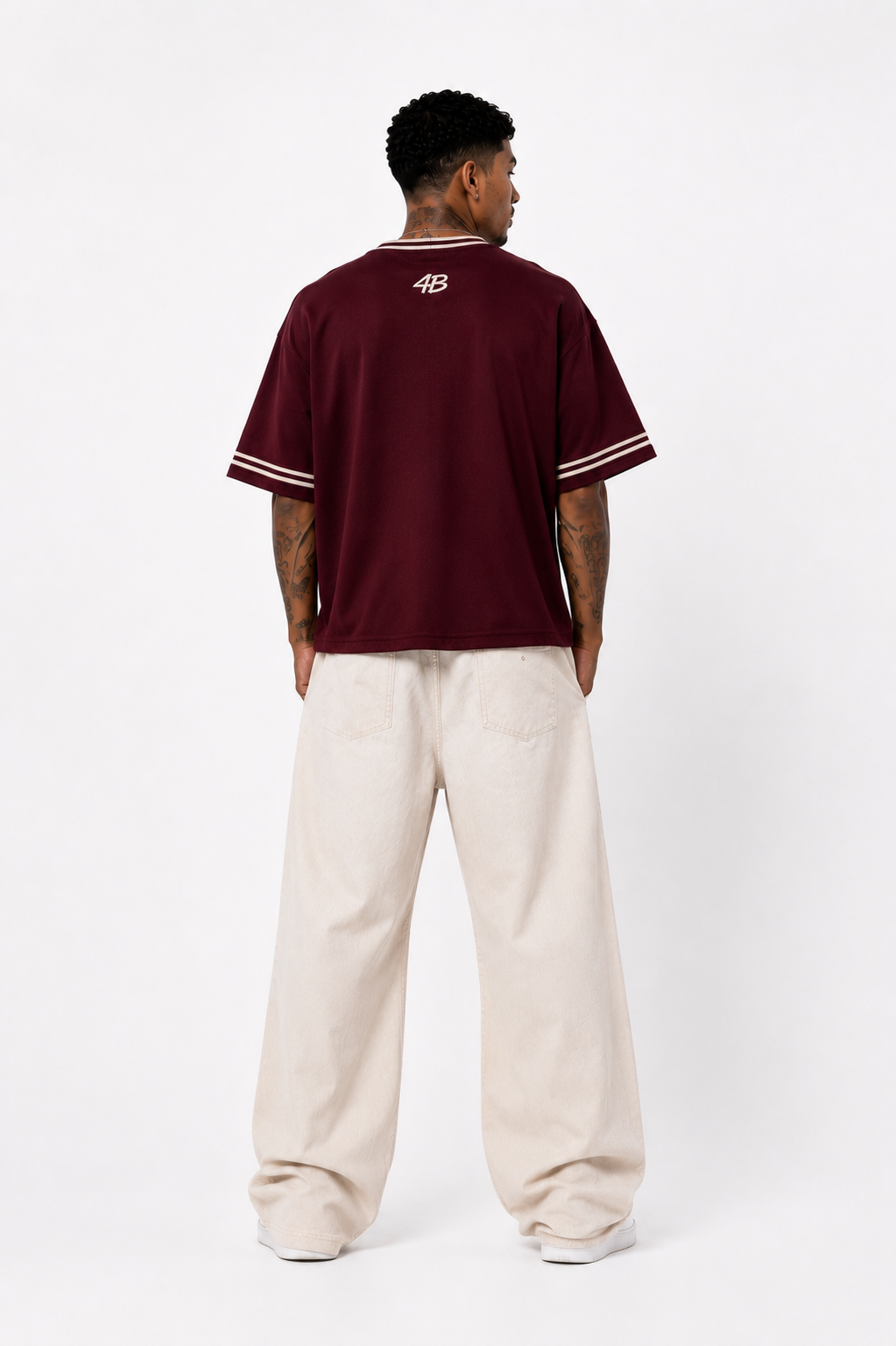 T-shirt Oversize Courtside Club VIP Bordeaux | 4B Unlimited Clothing