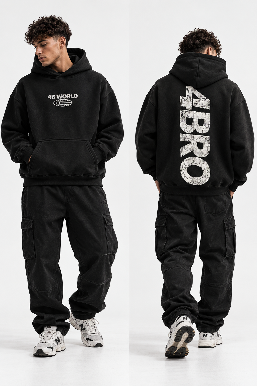Sweat à Capuche Oversize 4BRO – 4B World | Hoodie Streetwear Unisexe