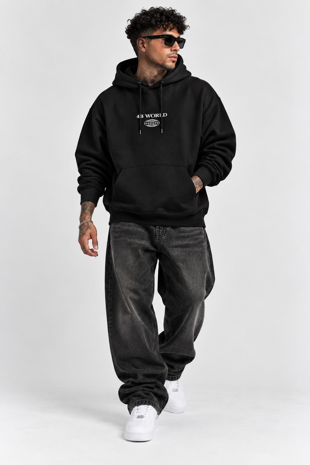 Hoodie Oversize 4B World Rodman 91 – Noir