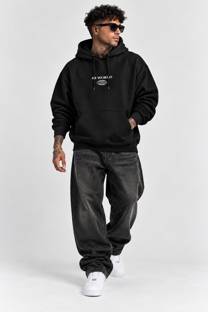 Hoodie Oversize 4B World Rodman 91 – Noir