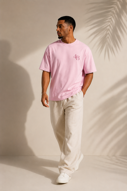 T-shirt manches courtes "courtside club pink edition"