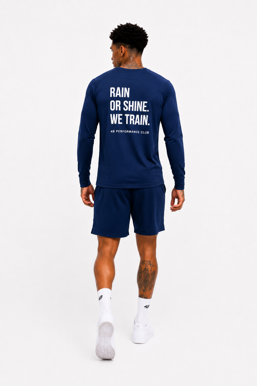 Ensemble de Sport Homme Manches Longues 4B Performance Club – Rain or Shine – Bleu Marine