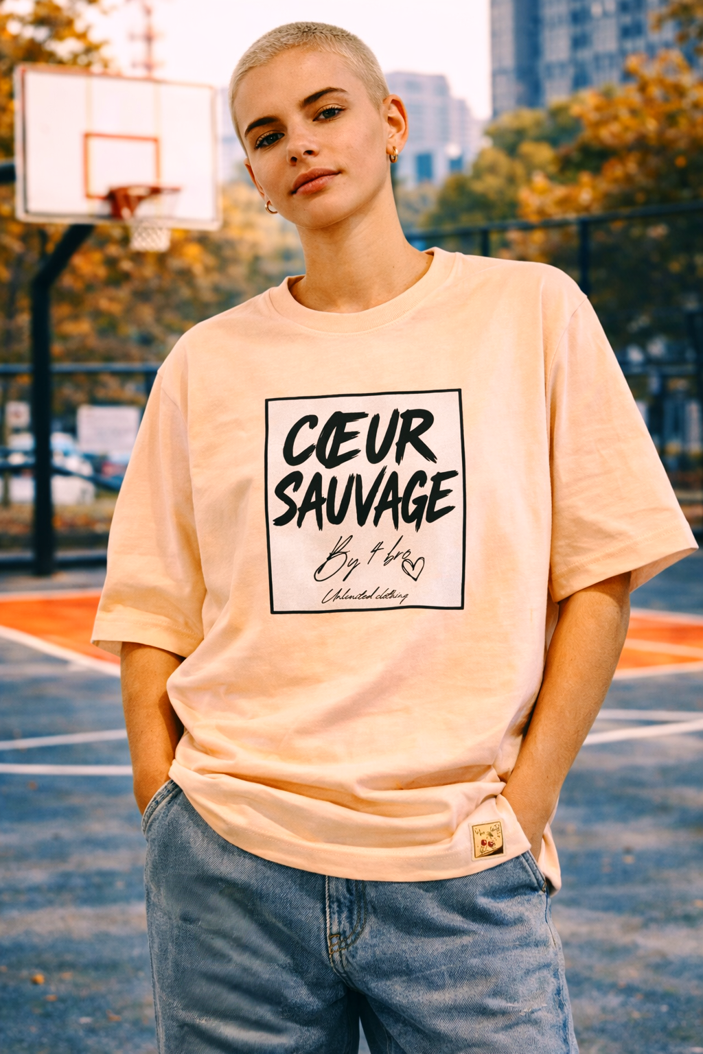 T-shirt collection "Girlie-cloth" coeur sauvage
