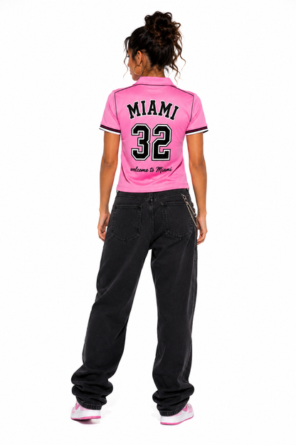 T-shirt manches courtes crop top World cup X 4Bro Miami