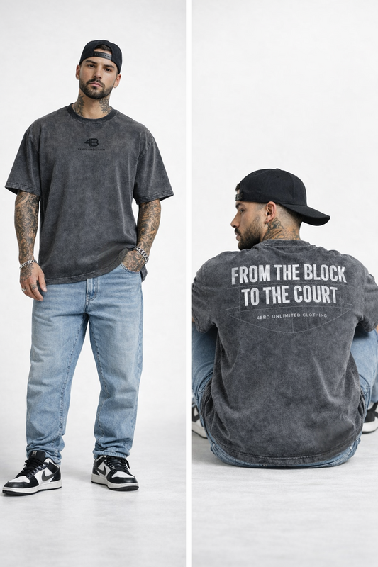 T-shirt "from the block to the court"