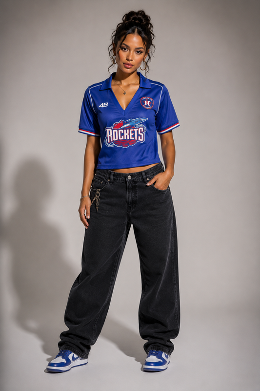 T-shirt manches courtes crop top World cup X 4Bro Houston