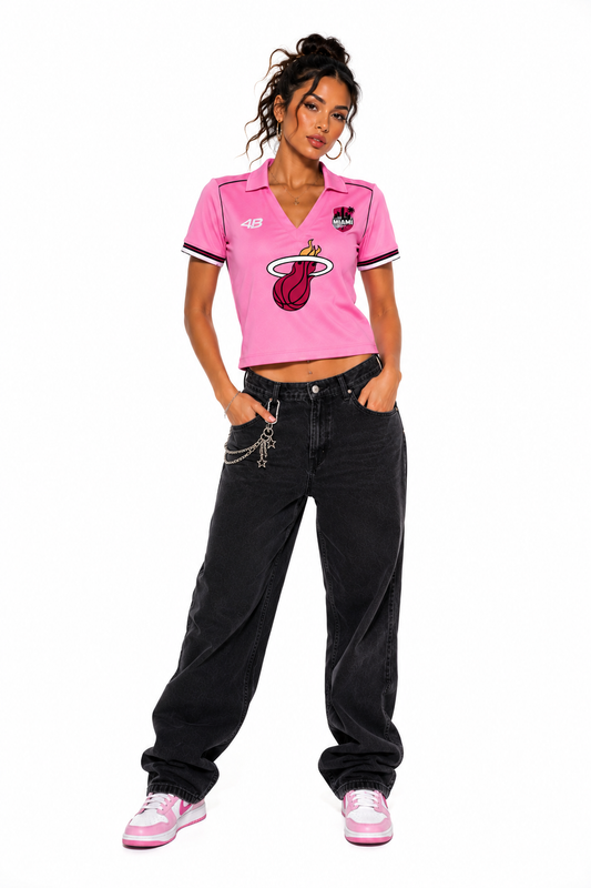 T-shirt manches courtes crop top World cup X 4Bro Miami