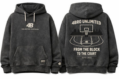 Sweat a capuche "from the block to the court"