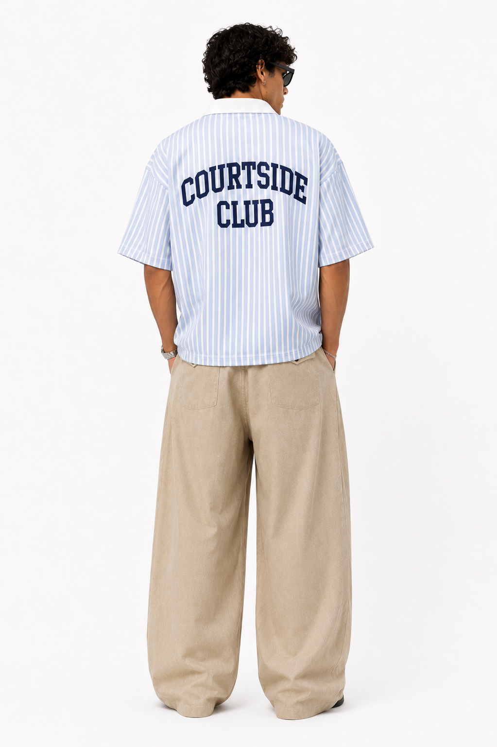 Polo crop "courtside club"