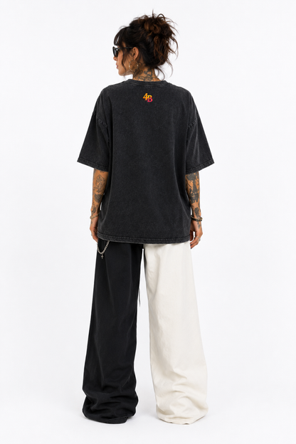 T-shirt oversize "the rock mum band"