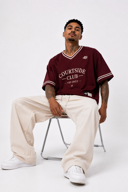 T-shirt Oversize Courtside Club VIP Bordeaux | 4B Unlimited Clothing