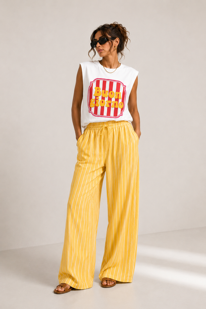 T-shirt sans manches "buongiorno"