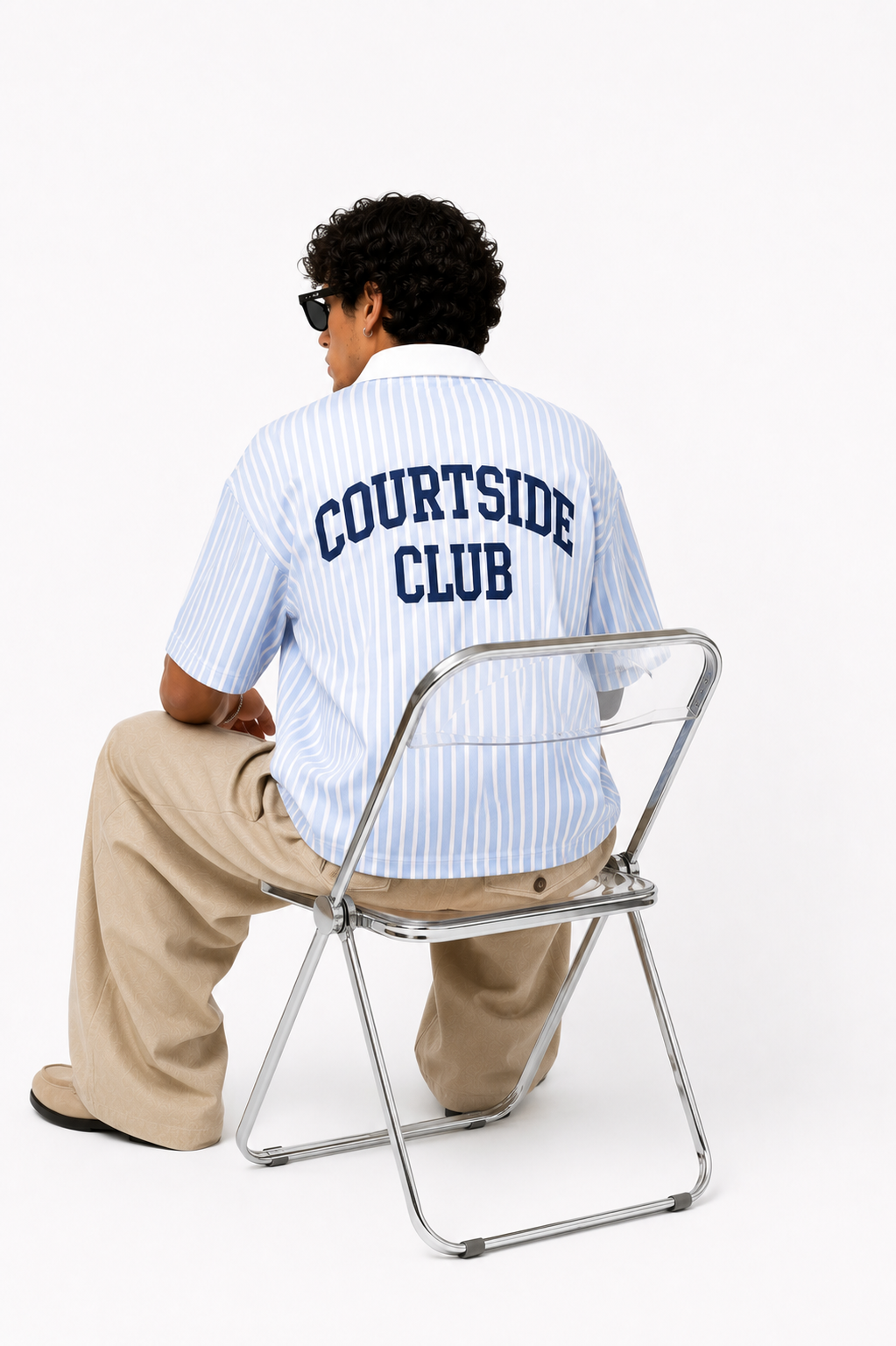 Polo crop "courtside club"