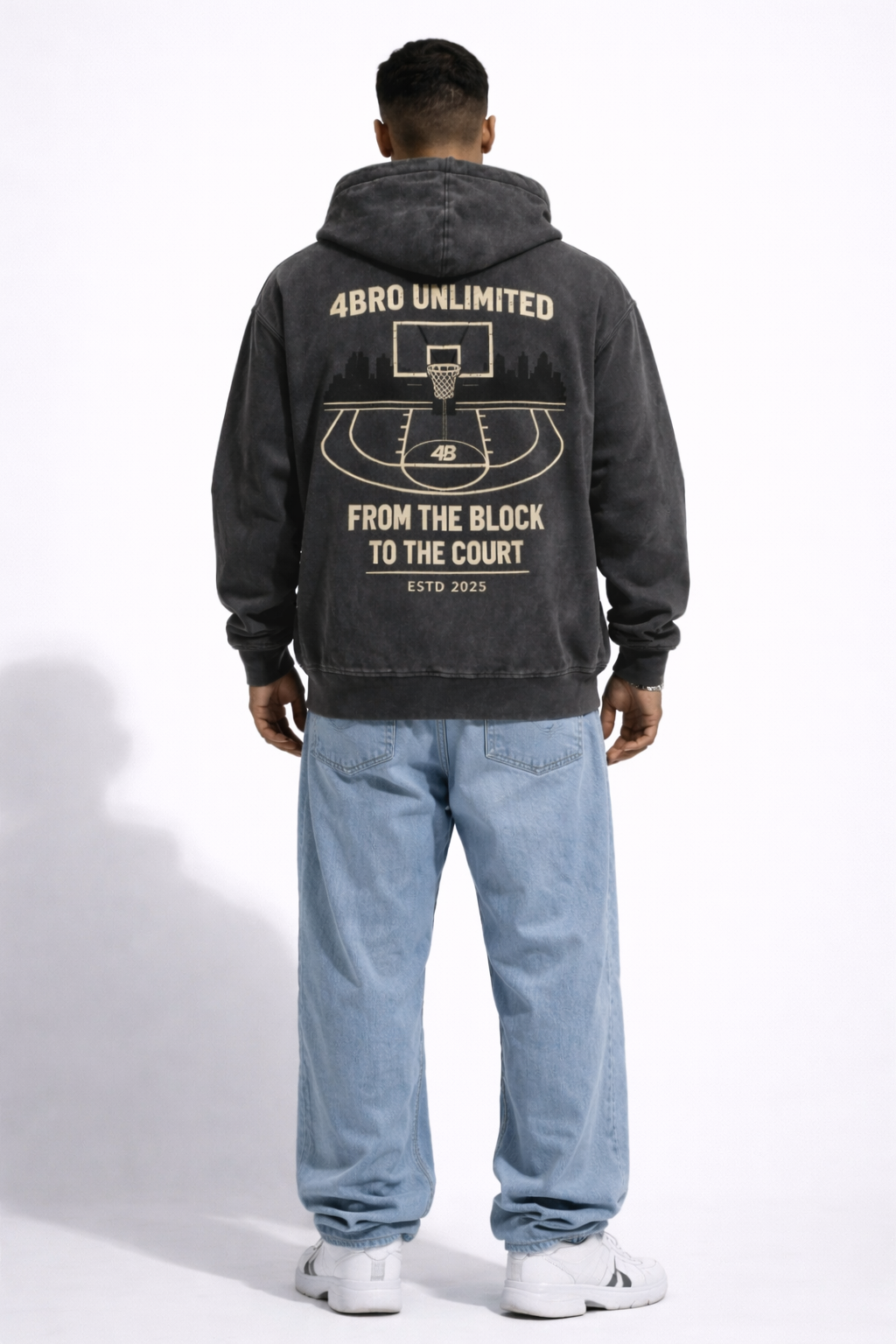 Sweat a capuche "from the block to the court"
