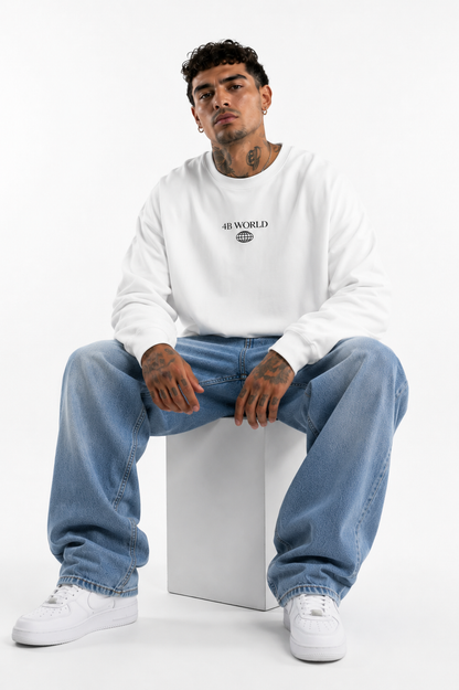 Sweat Oversize Blanc 4B World Beyond Boundaries | 4B Unlimited Clothing
