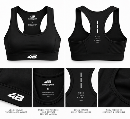 Brassière de Sport Femme 4B Performance Club – Black