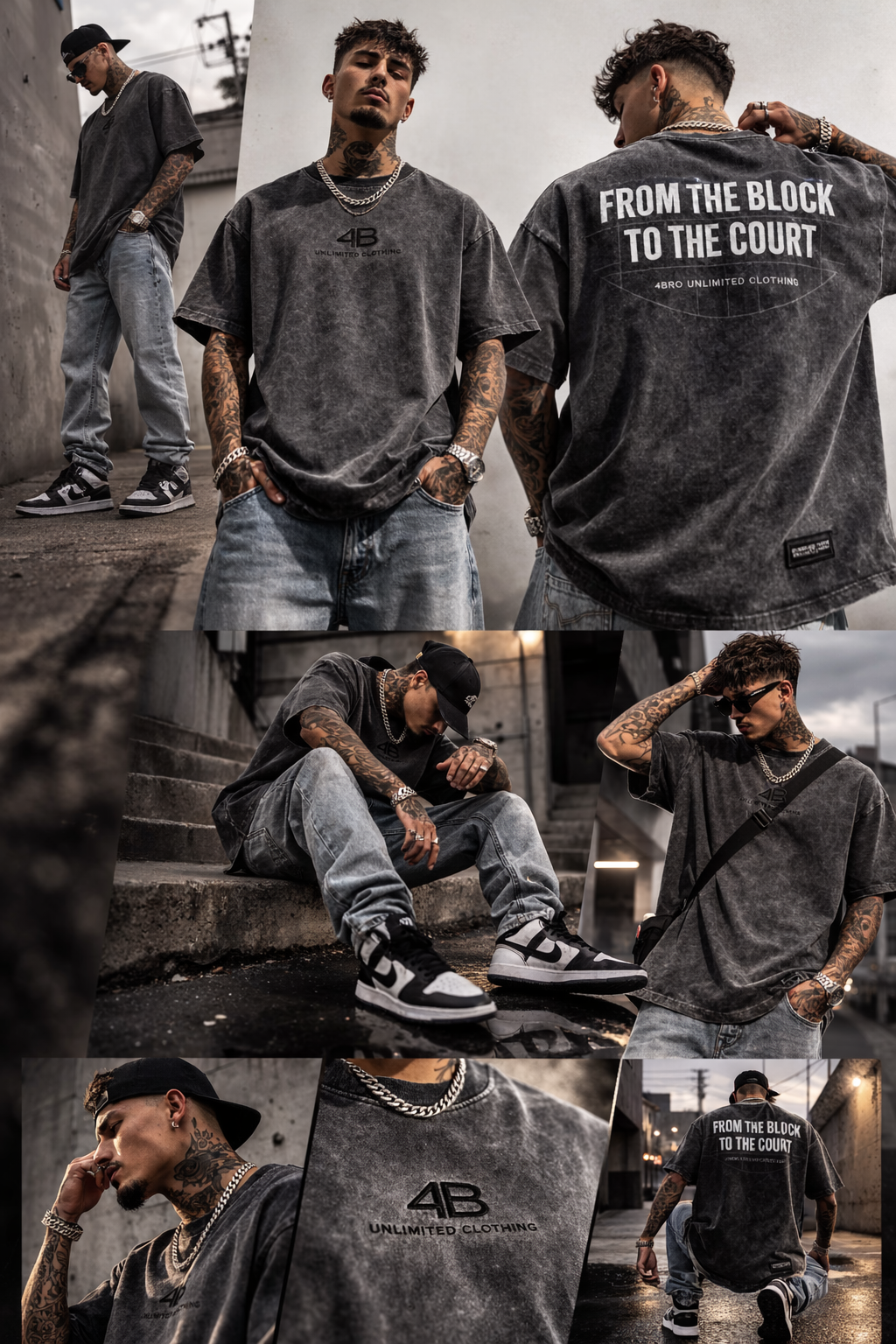 T-shirt "from the block to the court"