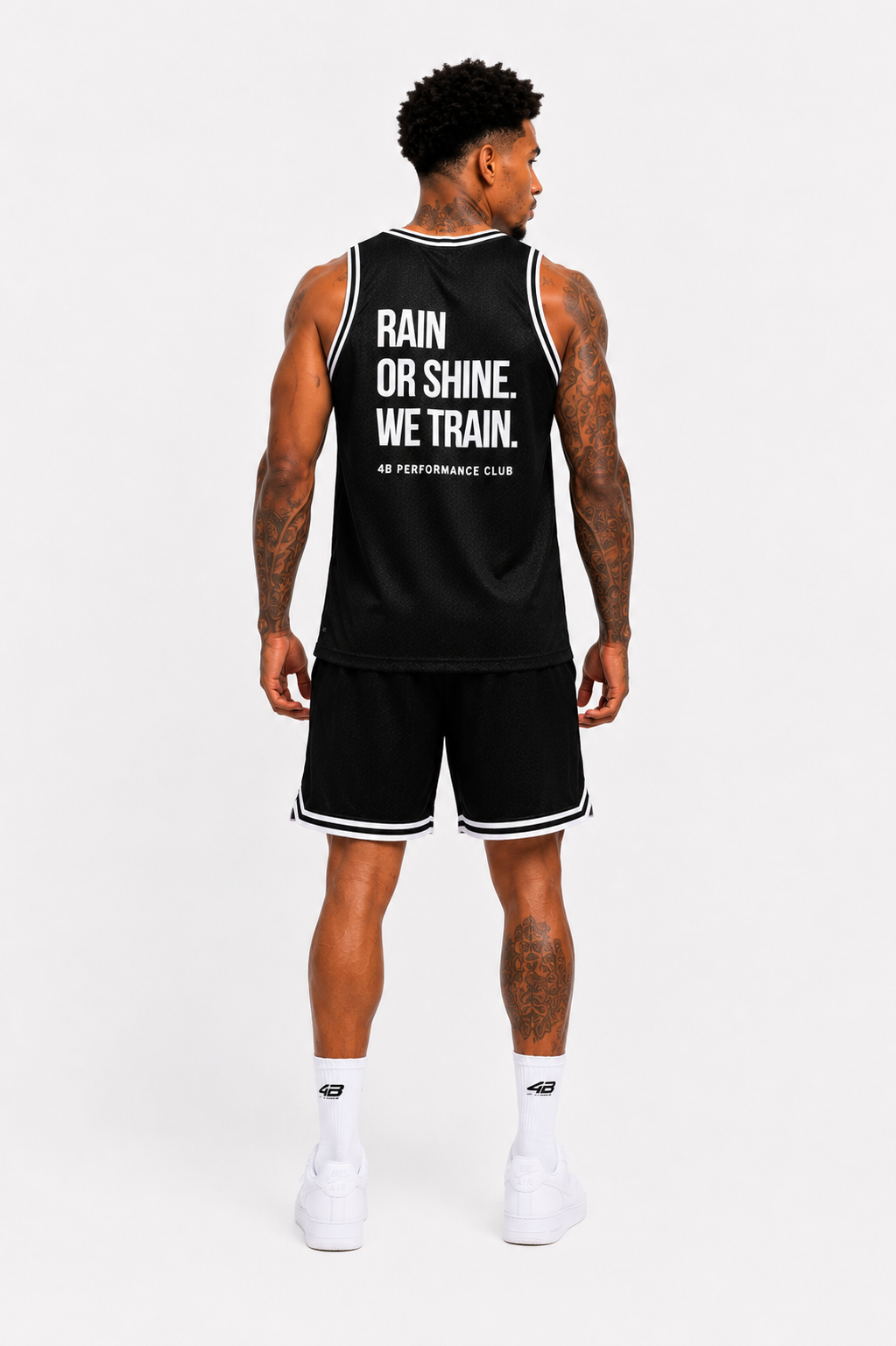 Ensemble Basketball Homme 4B Performance Club – Rain or Shine – Noir