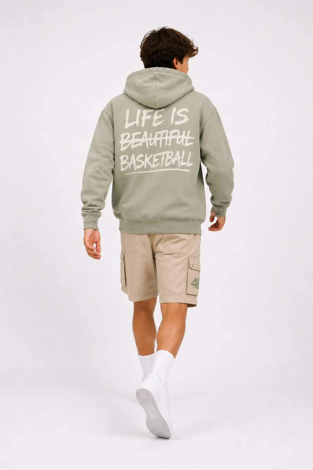 Sweatshirt a capuche "life is basketball"